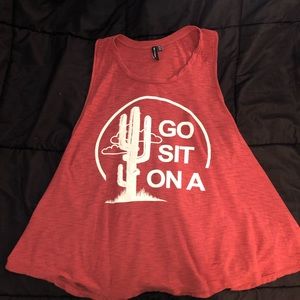 Burnt Orange Urban Outfitters “Go Sit On A Cactus”